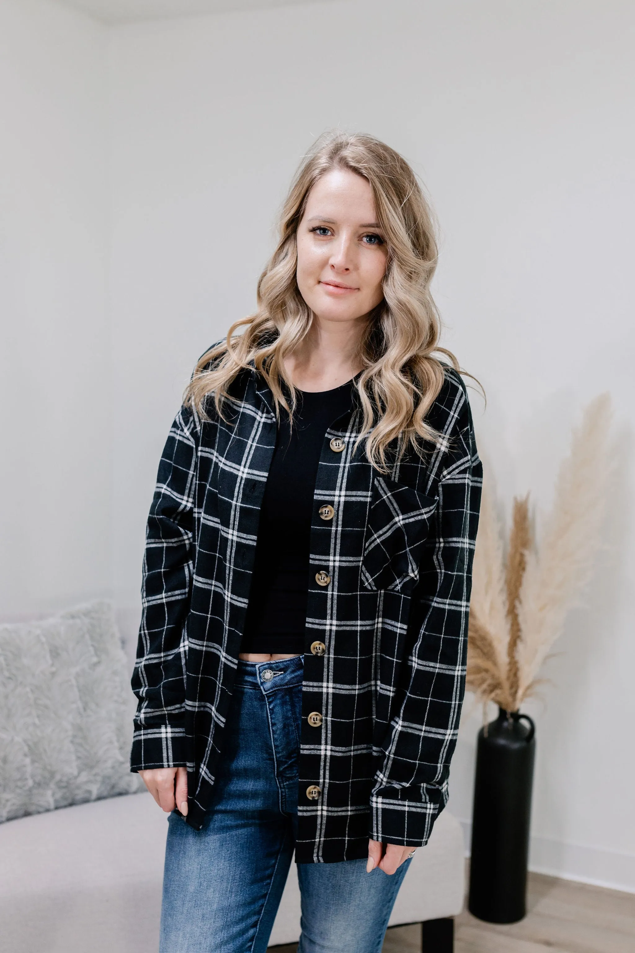 All in Plaid Flannel Top
