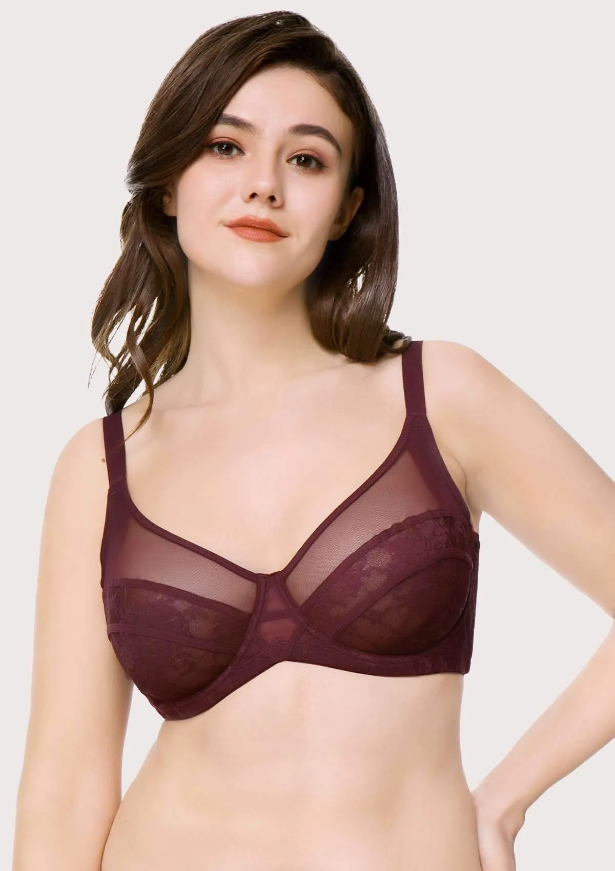 Amour Sheer Lace Unlined Bra