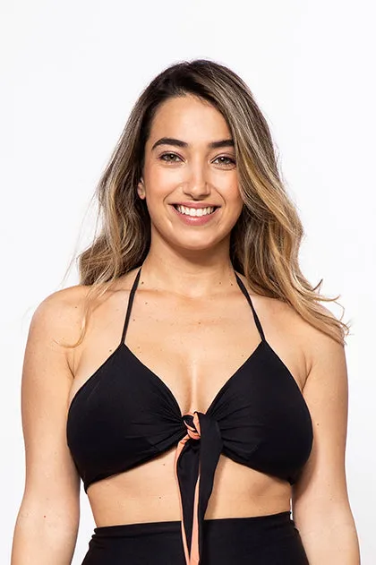 Anna - Reversible Bikini top Black & Pink