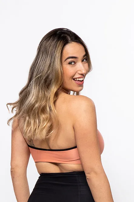 Anna - Reversible Bikini top Black & Pink