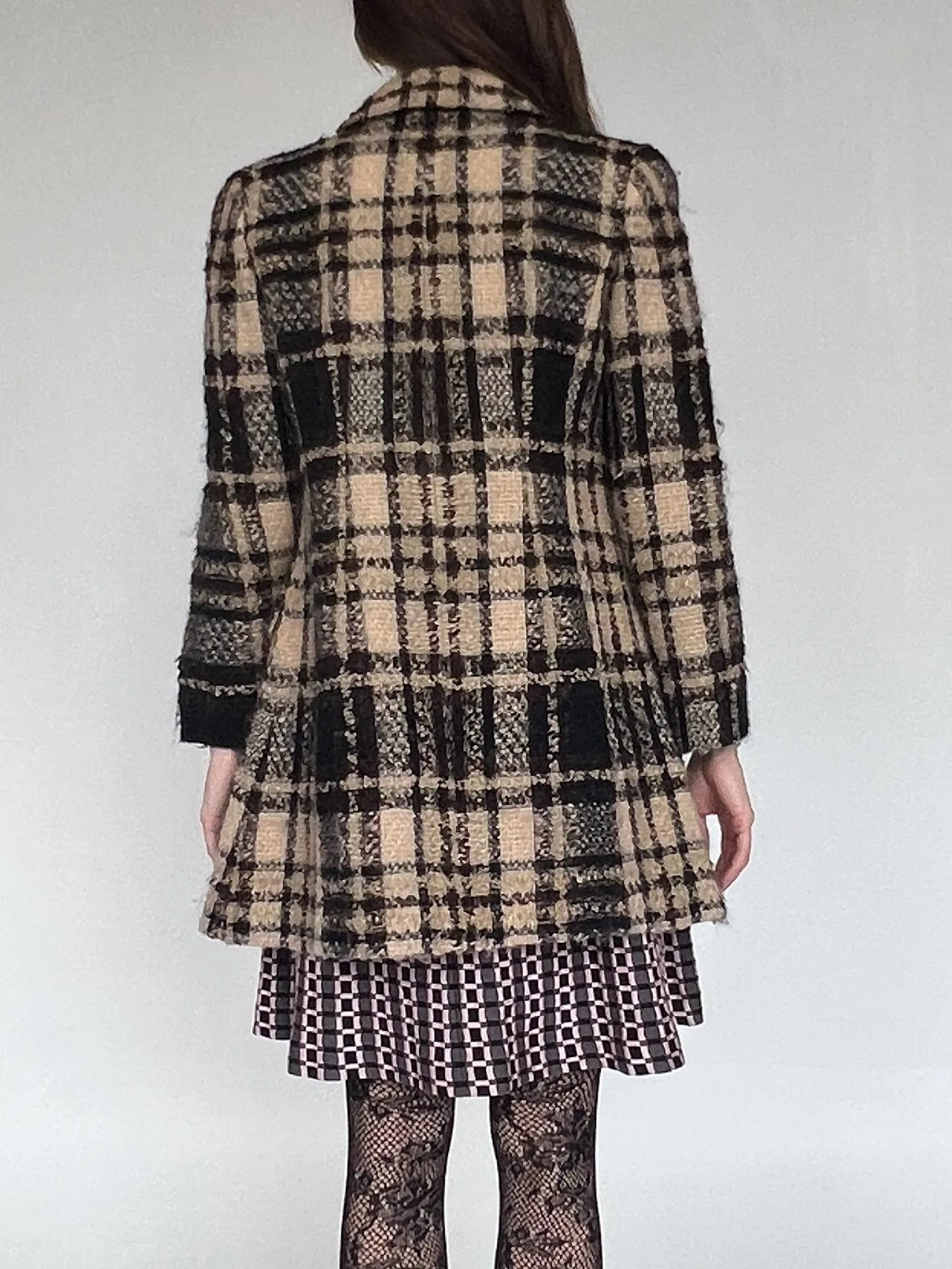 Miss Chloe Plaid Boucle Jacket (M)
