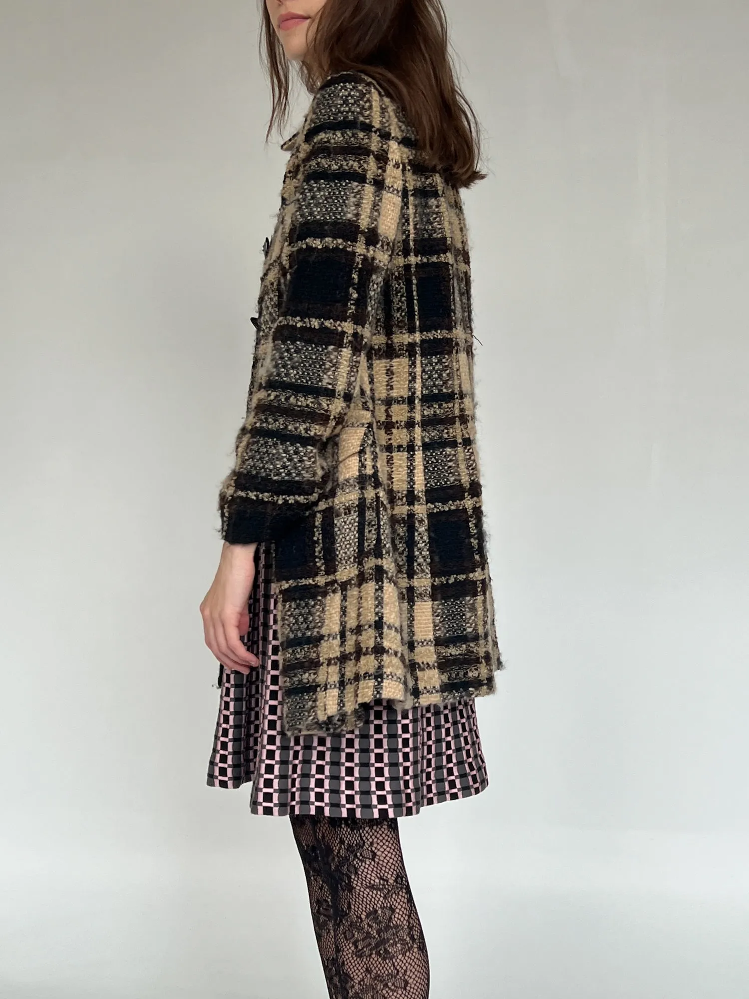 Miss Chloe Plaid Boucle Jacket (M)