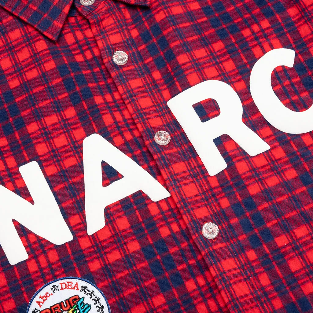 NARC Flannel Shirt - Red Plaid