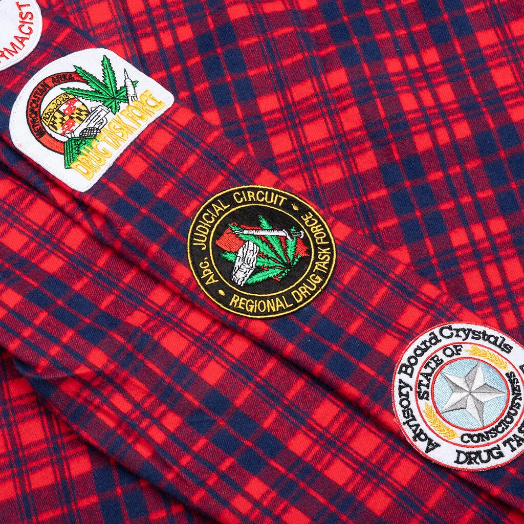 NARC Flannel Shirt - Red Plaid