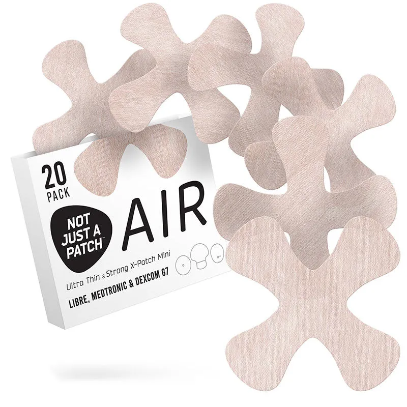 Not Just a Patch X-Mini Air Adhesive patches for Freestyle Libre, Medtronic and Dexcom G7 - Pack of 20