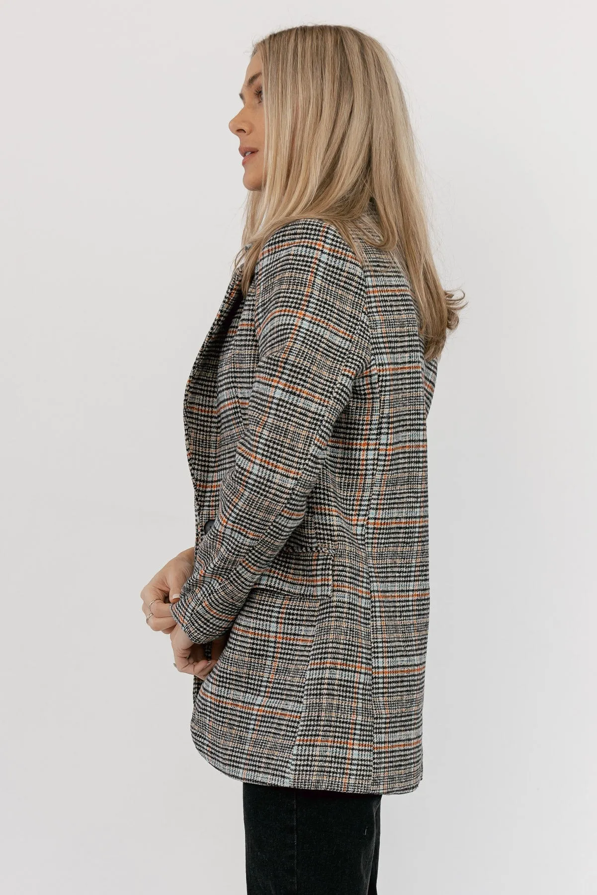 Quinn Plaid Brushed Blazer - Final Sale