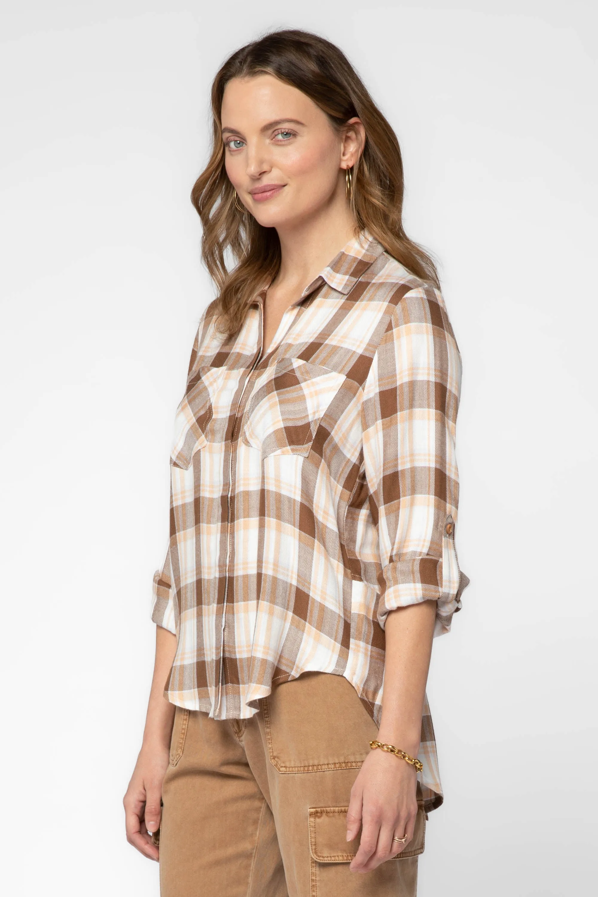 Riley Brown Lavender Plaid Shirt